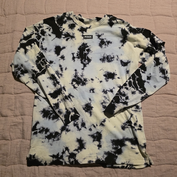 PINK Victoria's Secret Tops - PINK Victoria's Secret Tie-Dye Long Sleeve Shirt Size X-Small